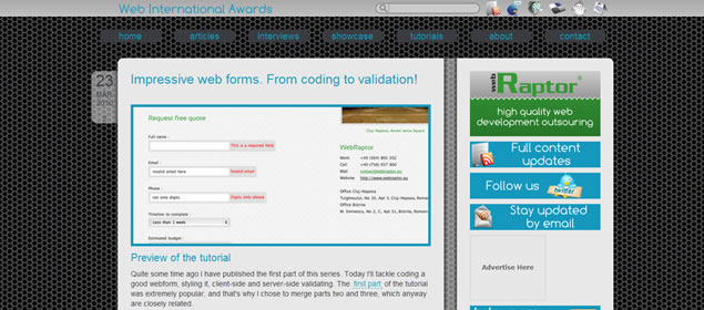 Impressive Web Forms. From Coding to Validation!