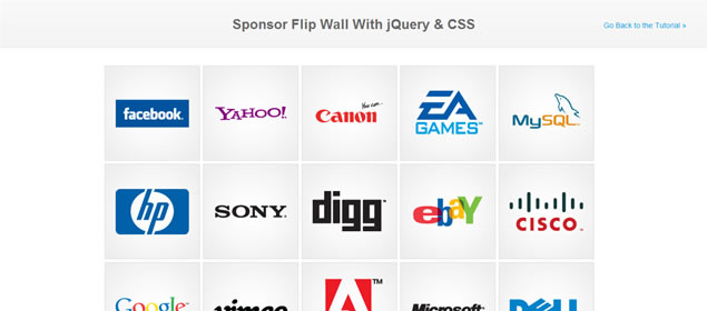 Sponsor Flip Wall With jQuery & CSS