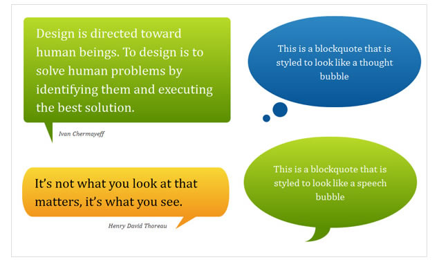 Progressive enhancement: pure CSS speech bubbles