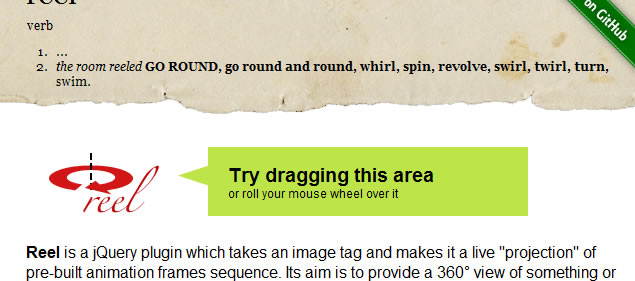 jQuery Reel Plugin