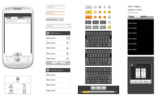 Gallery for prototyping Android applications