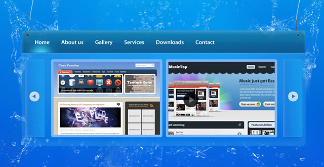 Underwater Content Box Design in Photoshop