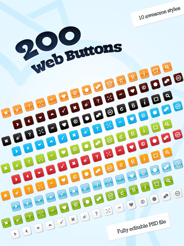 Great Web Button Set For Free Download