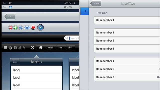 iPad Vector GUI Elements