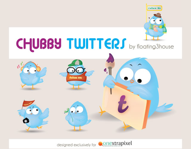 Free Chubby Twitter Icon Set
