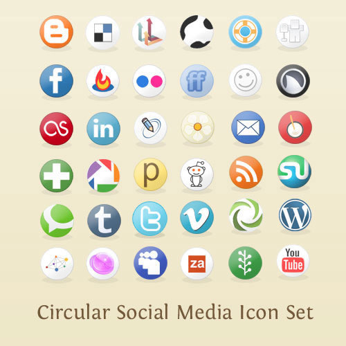 Circular Social Media Icons Repack