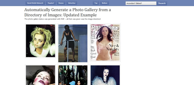 Automatically Generate a Photo Gallery from a Directory of Images