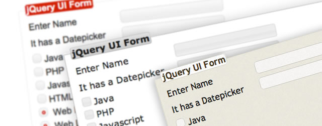 Enhancing Forms using jQuery UI