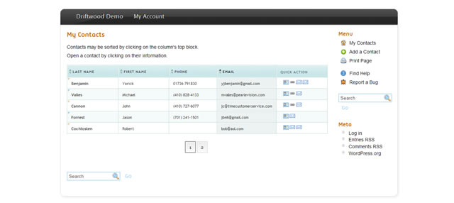 Driftwood Contact Manager