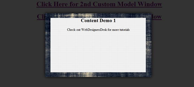 Create Custom PopUp (Modal Window) with jQuery