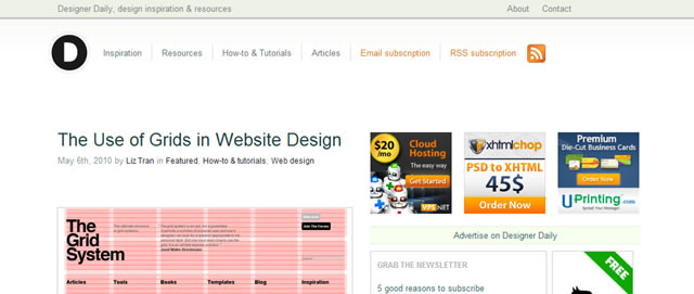 The Use of Grids in Website Design