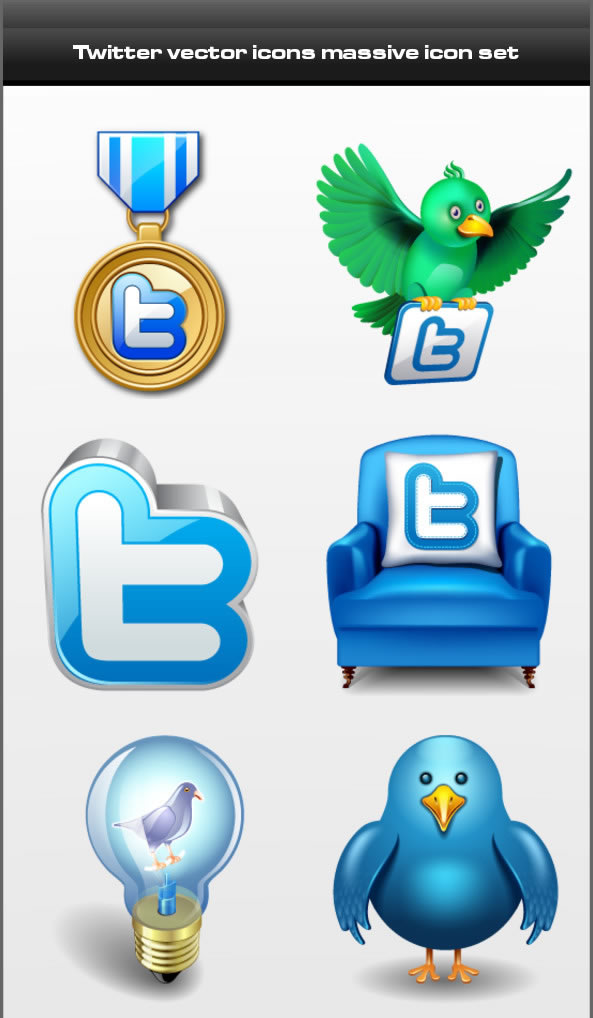 Twitter Vector Icons Massive Icon Set