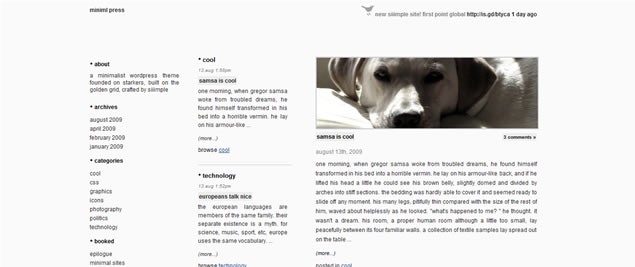 Minimal Press - Minimal WordPress Themes