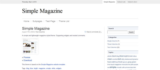 Simple Magazine - Minimal WordPress Themes