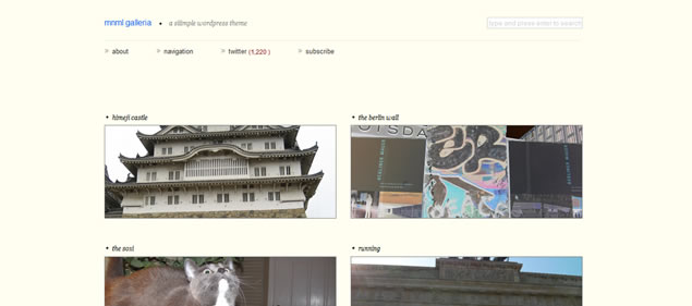 mnml - Minimalist Gallery - Minimal WordPress Themes
