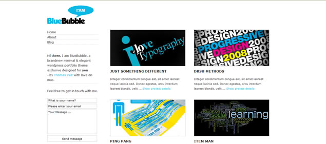 BlueBubble - Minimal WordPress Themes