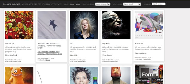 FolioGrid - Minimal WordPress Themes