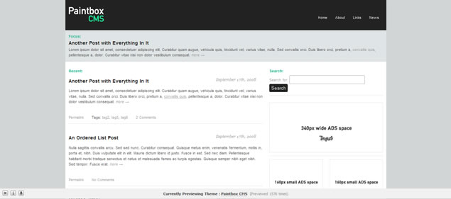 Paintbox CMS - Minimal WordPress Themes