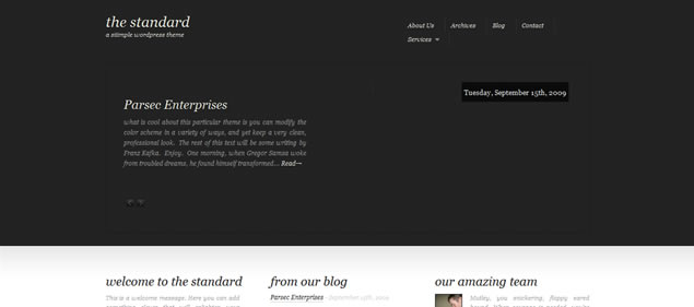 The Standard - Minimal WordPress Themes