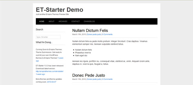 ‘Starter’ Theme for WordPress - Minimal WordPress Themes