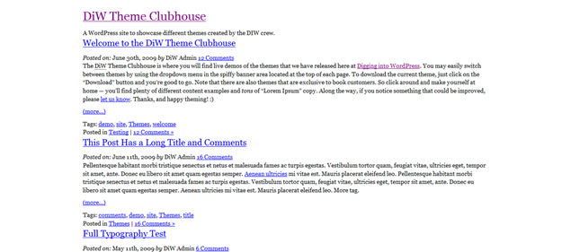 BLANK WordPress Theme - Digging into WordPress - Minimal WordPress Themes