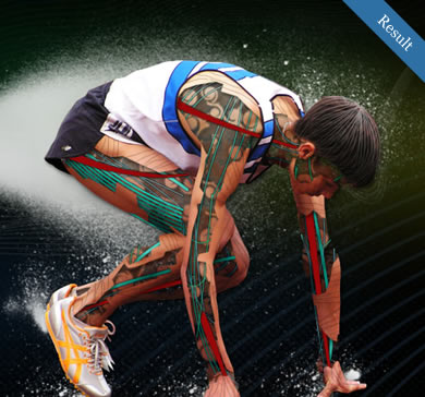 Futuristic Athlete Graphic