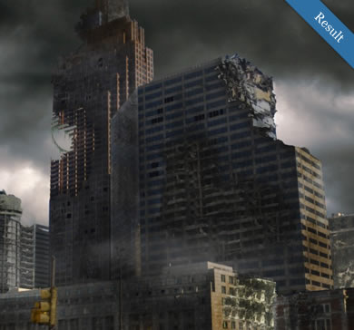 Distressed Surreal Cityscape Effect