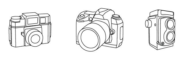 3 Camera Vector Illustrations