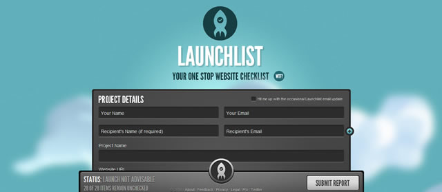 Launchlist - Your one stop website checklist!