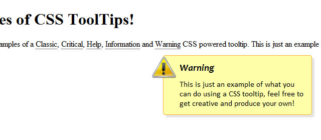 Sexy Tooltips with Just CSS