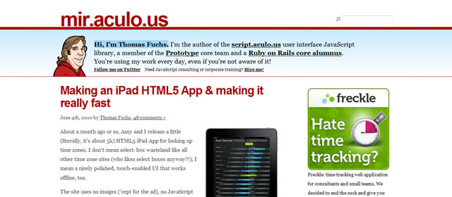 Making an iPad HTML5 App & making it really fast