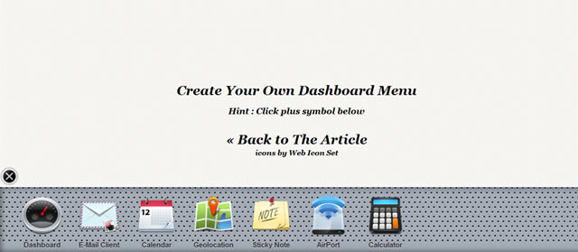 Create Your Own Dashboard Menu