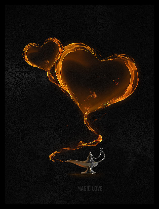 Create a Magical Flaming Heart Illustration in Photoshop