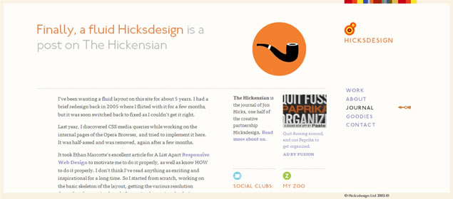 Finally a fluid Hicksdesign