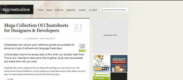Mega Collection Of Cheatsheets for Designers And Developers