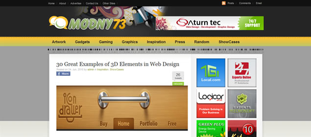 30 Great Examples of 3D Elements in Web Design