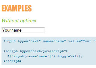 ToggleVal - jQuery Form Plugin