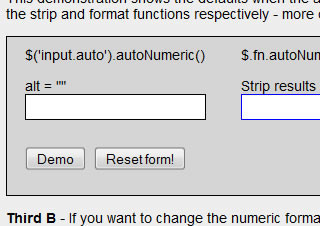 autoNumeric() - jQuery Form Plugin