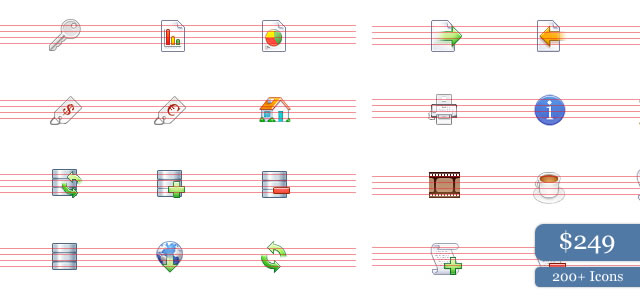 Pixel Land Stock Icons