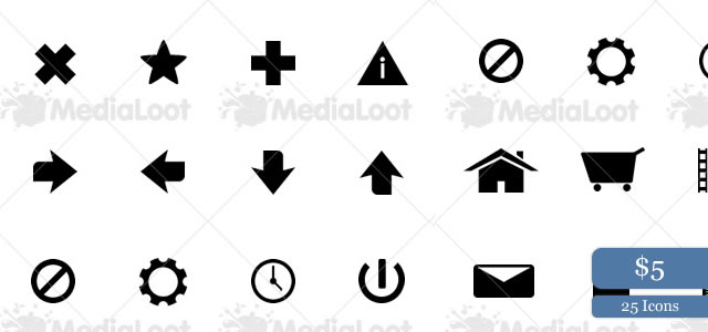 Monochrome Symbols Icon Set
