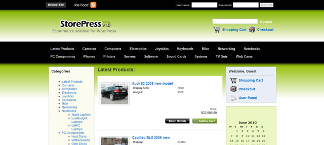 StorePress WordPress Ecommerce 1.2