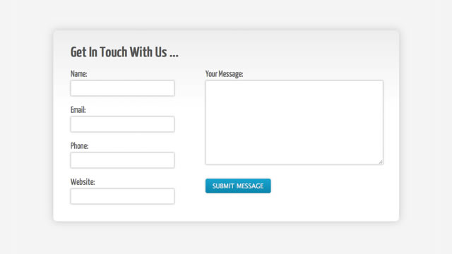 Create A Clean and Stylish CSS3 Contact Form
