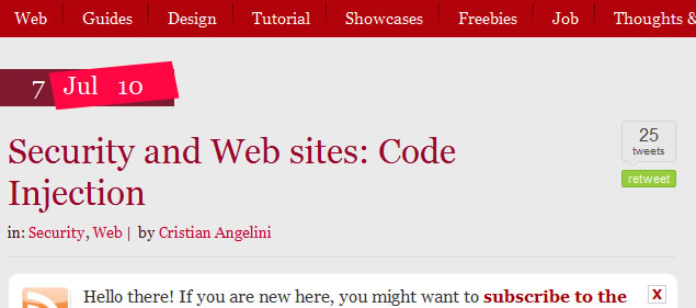 Security and Web sites: Code Injection