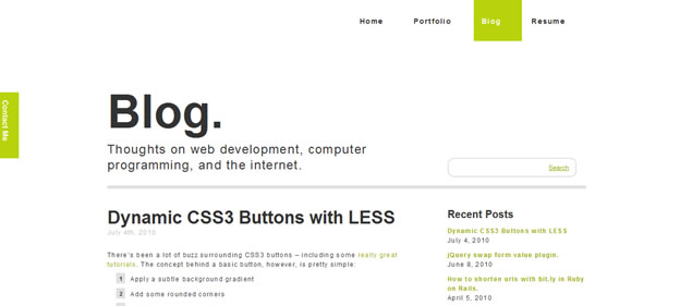 Dynamic CSS3 Buttons with LESS