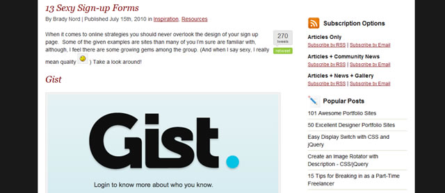 13 Sexy Sign-up Forms