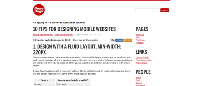 10 Tips for Designing a Mobile Websites