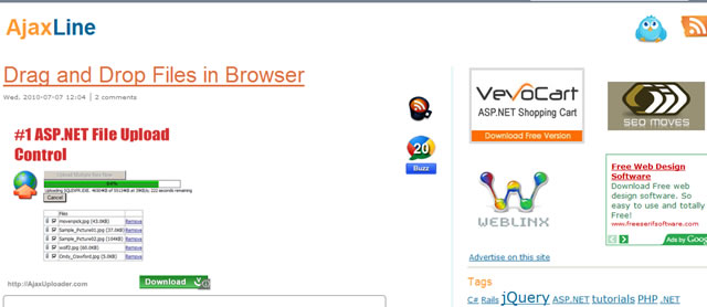 Drag and Drop Files in Browser