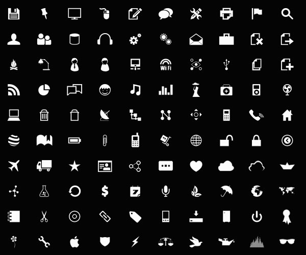 gCons: Free All-Purpose Icons (100 icons PSD)