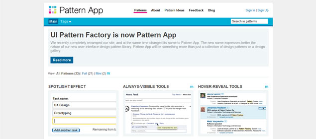 Pattern App - User Interface Design Patterns for Ideas and Inspiration