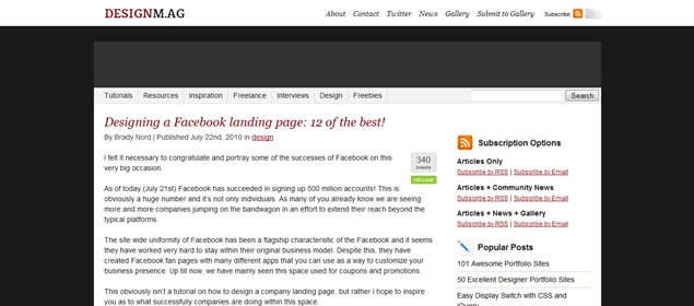 Designing a Facebook landing page: 12 of the best!